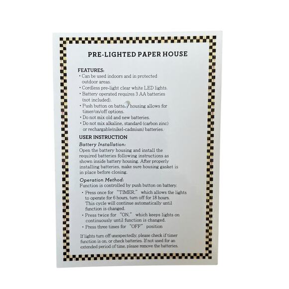 Brand New Mackenzie-Childs Calico Paper Illuminated Sweet Shop - Picture 14 of 16